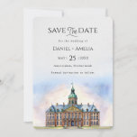 Amsterdam Netherlands Watercolor  Destination Save The Date