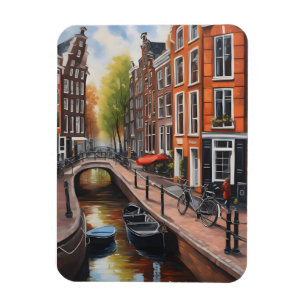 Amsterdam oil painting art magnet