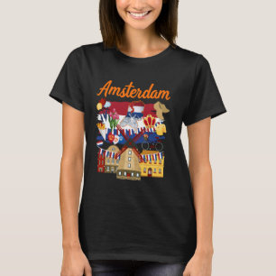 Amsterdam Outfit Idea For Kids & Holland Netherlan T-Shirt