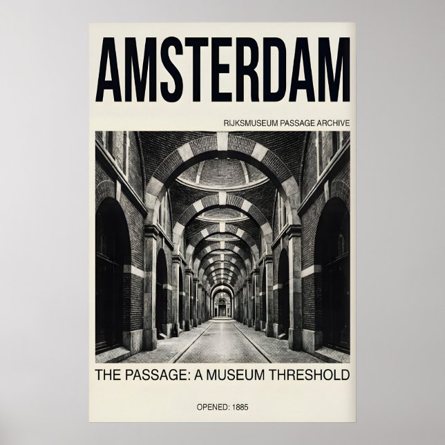 Amsterdam Passage Poster - Architectural Corridor (Front)