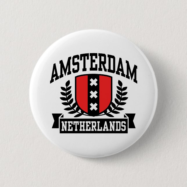 Amsterdam Pinback Button (Front)