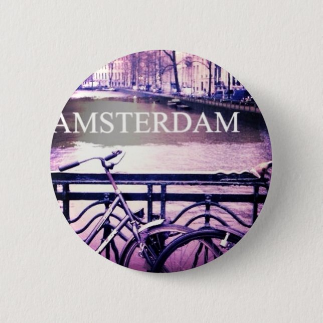 Amsterdam Pinback Button (Front)