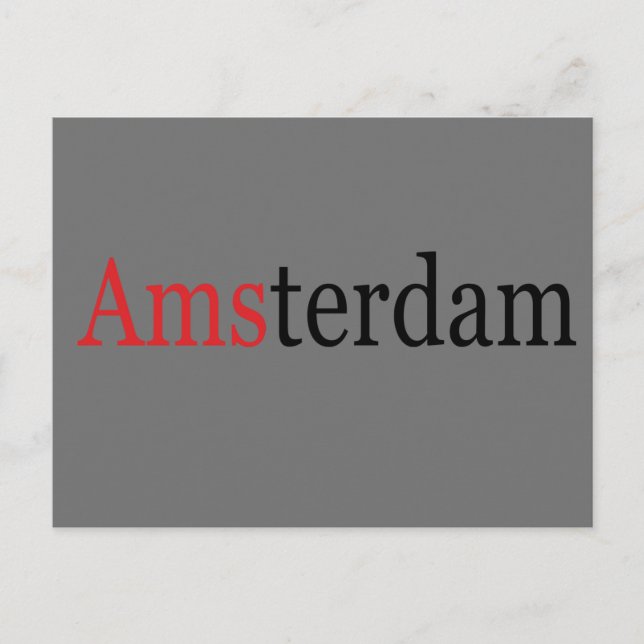 Amsterdam Postcard (Front)