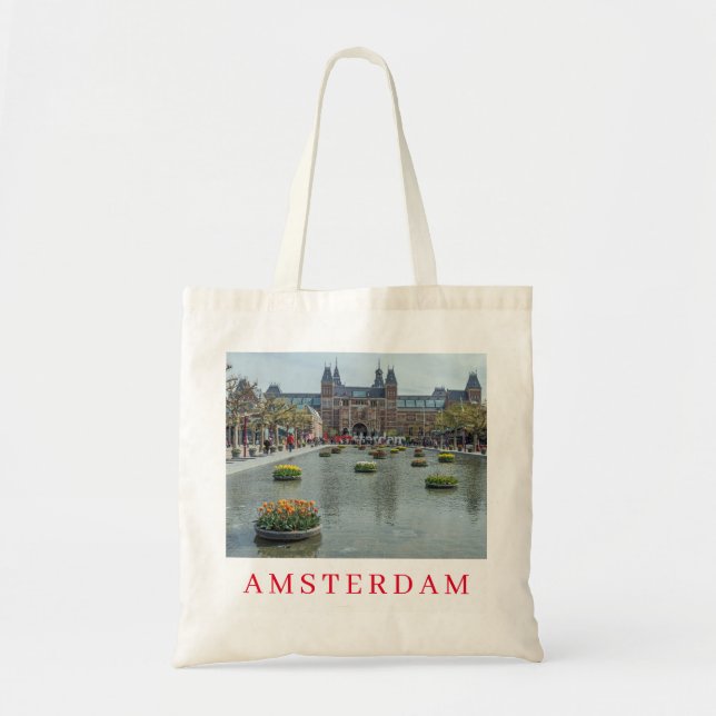 Amsterdam Rijksmuseum view tote bag (Front)