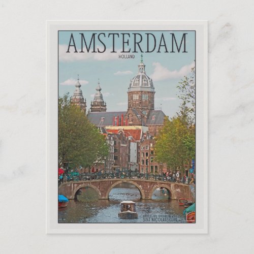 Amsterdam _ Sint Nicolaaskerk Postcard