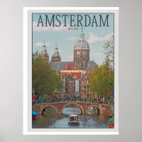 Amsterdam - Sint Nicolaaskerk Poster