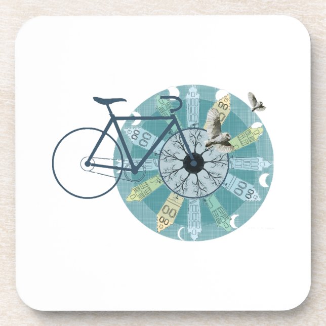 Amsterdam skyline beverage coaster (Front)
