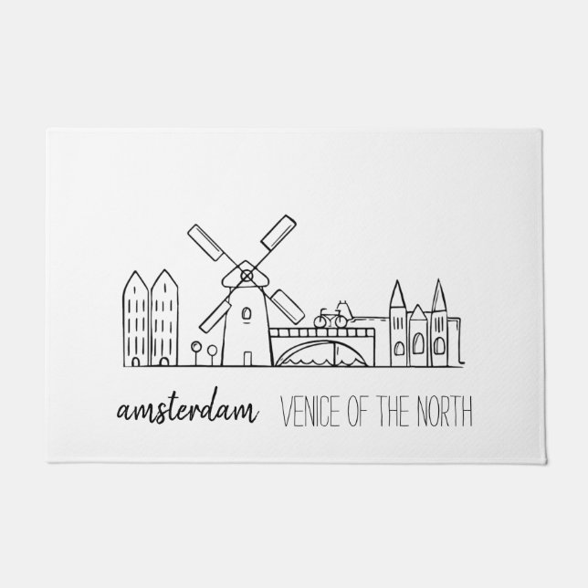 Amsterdam Skyline Doormat (Front)