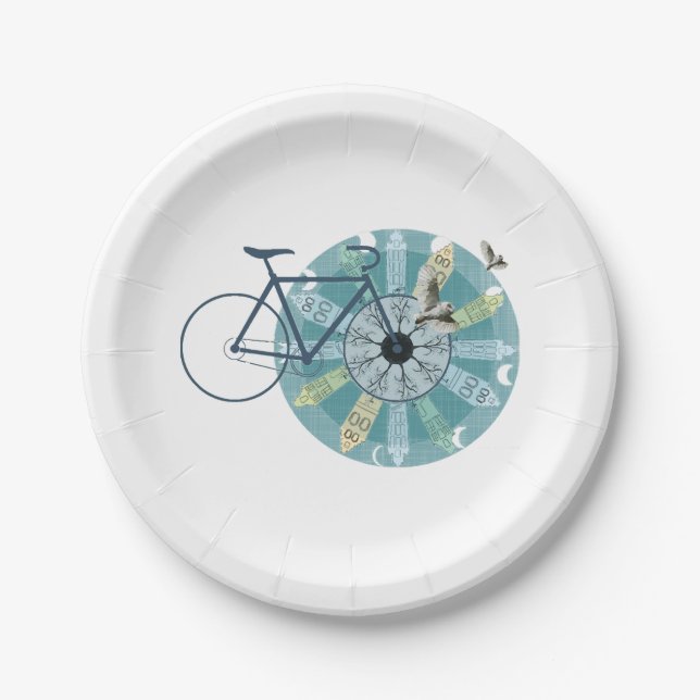 Amsterdam skyline paper plates (Front)