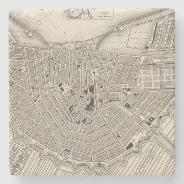 Amsterdam Stone Coaster (Front)
