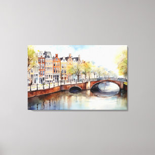 Amsterdam, Stretched Canvas Print