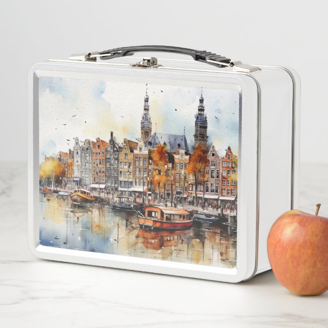 Amsterdam, Stretched Print Metal Lunch Box (In Situ)