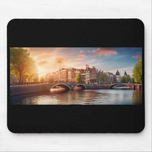 Amsterdam sunrise mouse pad