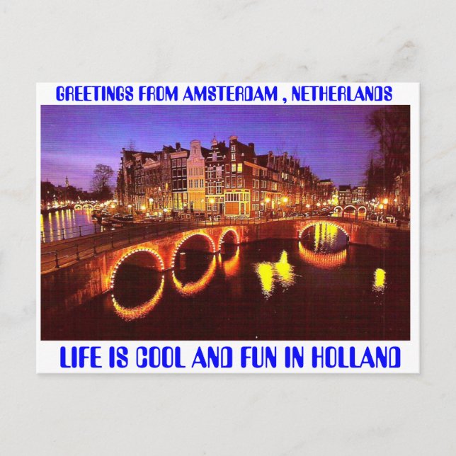 AMSTERDAM THE HOTTEST PLACE TO BE POSTCARD (Front)