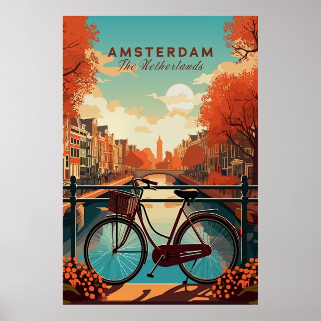 Amsterdam, The Netherlands Poster (Front)