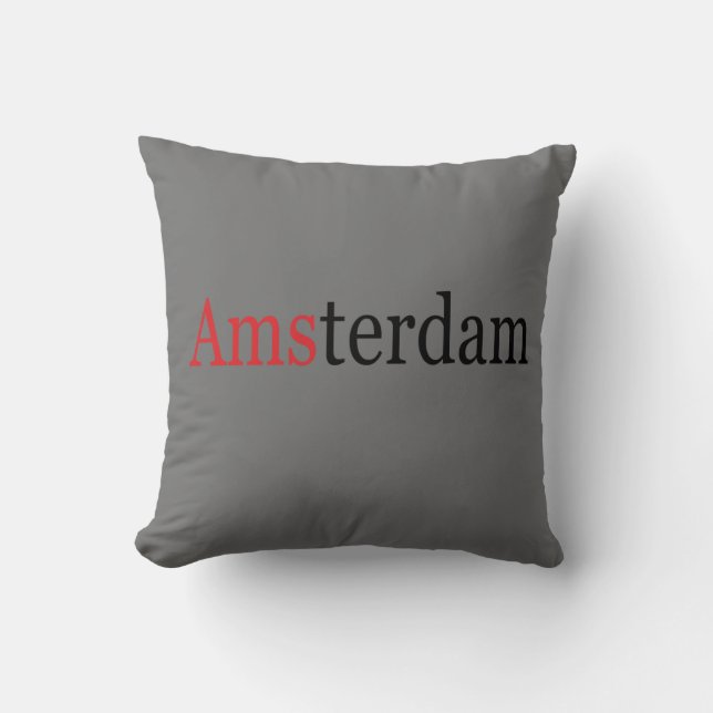 Amsterdam Throw Pillow (Front)