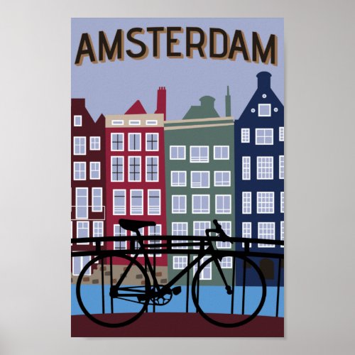 Amsterdam Travel Poster