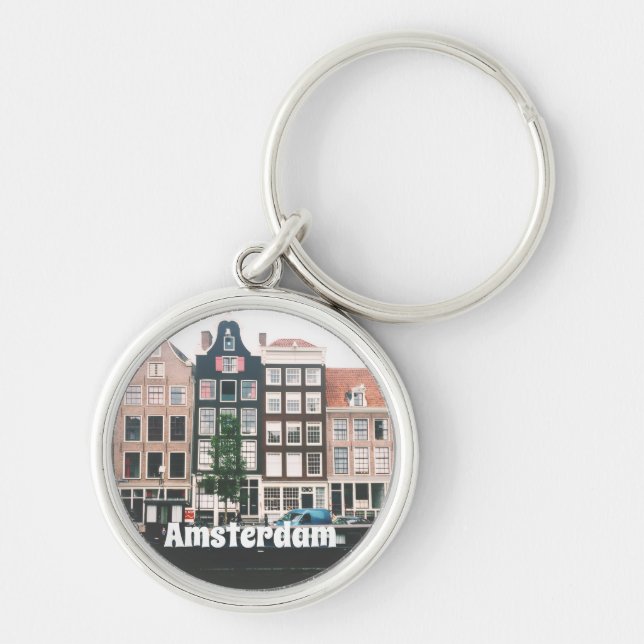 Amsterdam Travel Souvenir Keychain (Front)