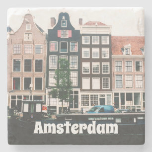 Amsterdam Travel Souvenir Stone Coaster