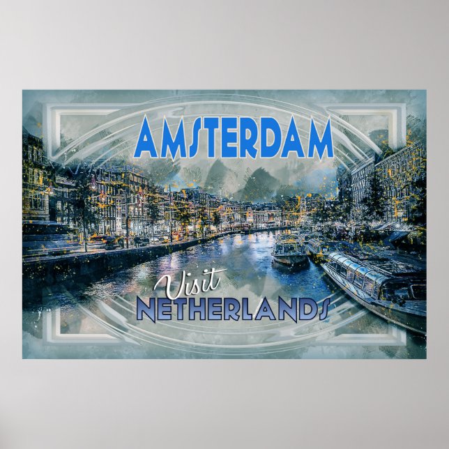 Amsterdam, Visit Netherlands, from series Visit... Poster (Front)