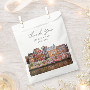 Amsterdam Wedding Personalized Photo Favor Bag