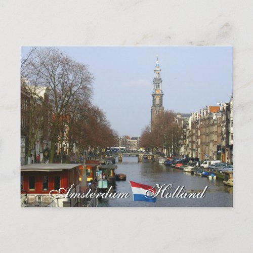 Amsterdam Western Church Holland Postcard
