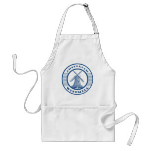 AMSTERDAM WINDMILL BLUE ADULT APRON
