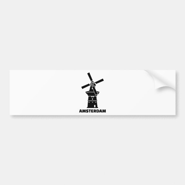 Amsterdam windmill bumper sticker (Front)