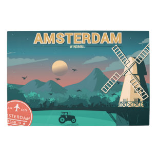 Amsterdam Windmill Metal Print