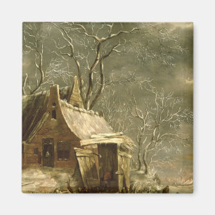 Amsterdam, winter scene, 17th century magnet