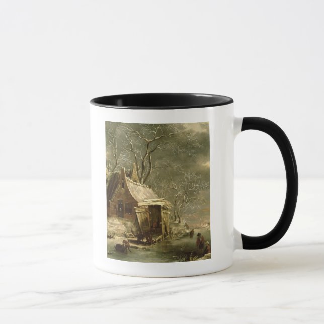 Amsterdam, winter scene, 17th century mug (Right)