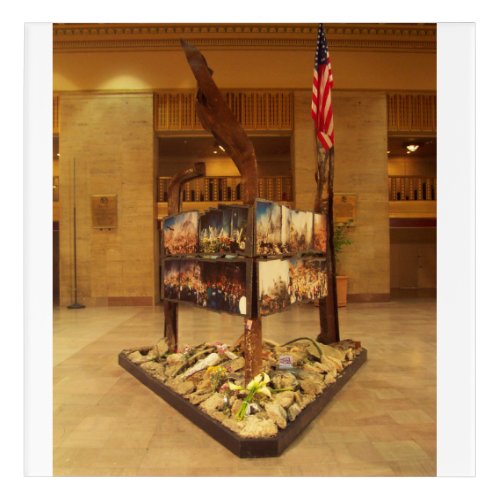 Amtrak Railroad 911 Memorial Monument      Canvas  Acrylic Print