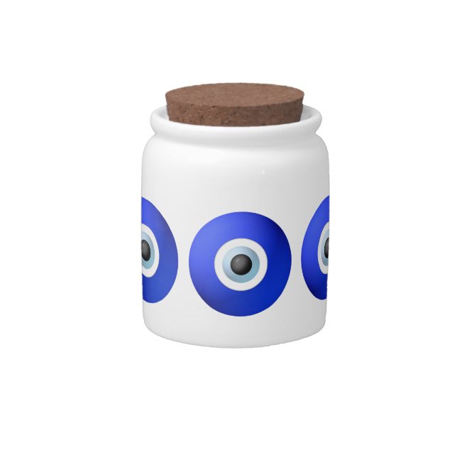 Amulet to Ward off the Evil Eye Candy Jar (Front)