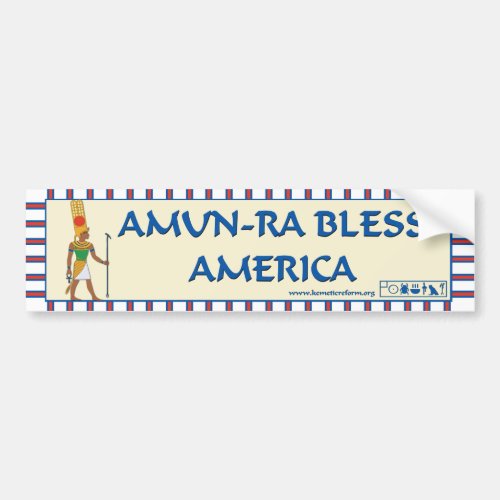 Amun_Ra Bless America bumper sticker