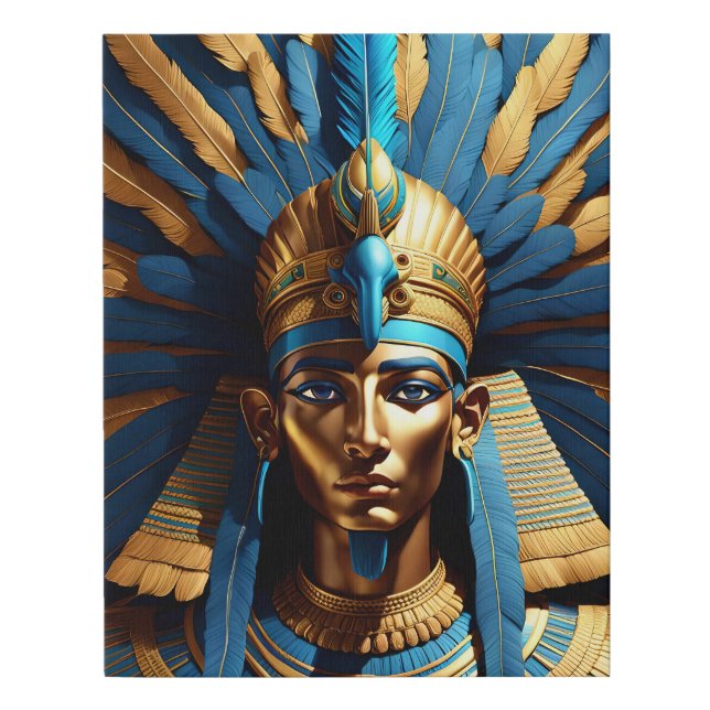 Amun Ra Re Egyptian Mythology God Faux Canvas Print (Front)