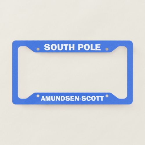 Amundsen_Scott South Pole License Plate Frame