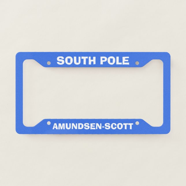 Amundsen-Scott South Pole License Plate Frame (Front)