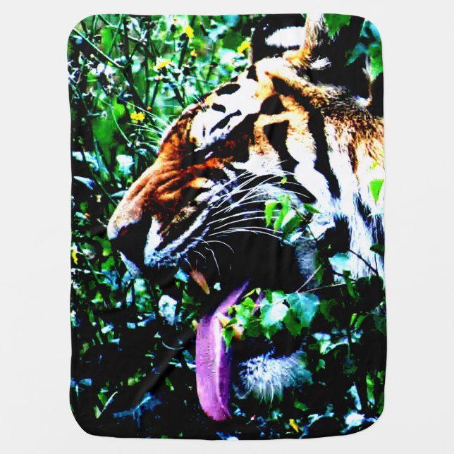 Amur Tiger bbi Baby Blanket (Front)