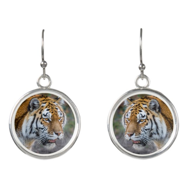 Amur tiger earrings (Front)