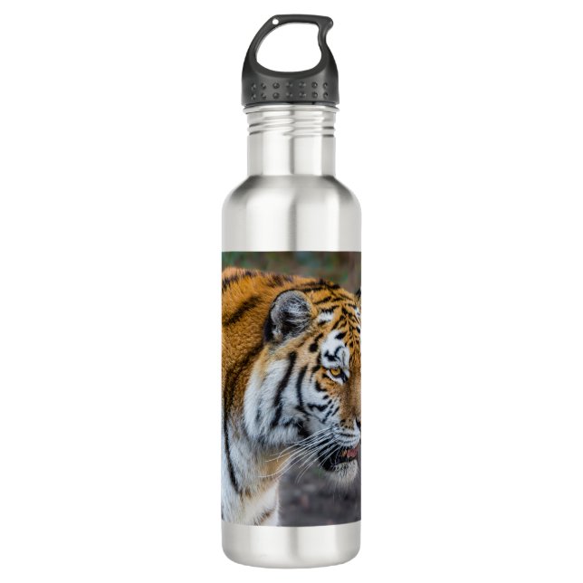 Amur tiger stainless steel water bottle (Front)
