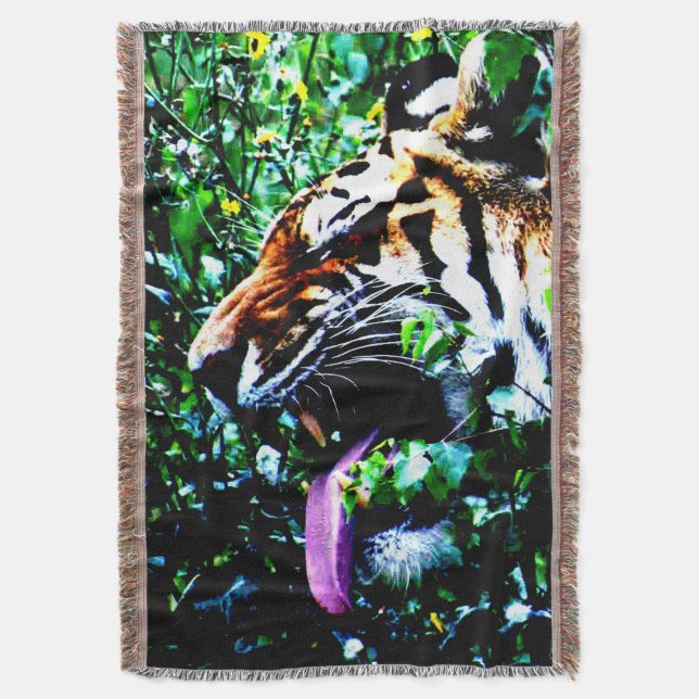Amur Tiger tbcna Throw Blanket (Front Vertical)