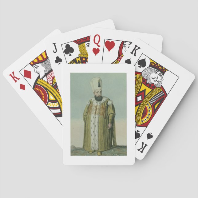 Amurath (Murad) III (1546-95) Sultan 1574-95, from Poker Cards (Back)