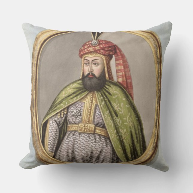 Amurath (Murad) IV (1612-40) Sultan 1623-40, from Throw Pillow (Front)