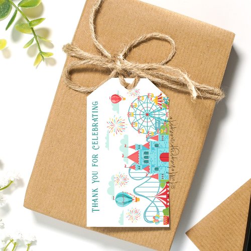 Amusement Park Birthday Gift Tags