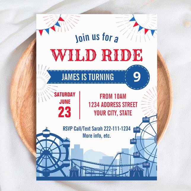 Amusement park birthday invitation (Creator Uploaded)