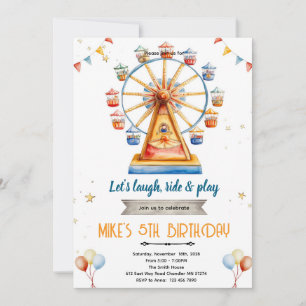 Amusement Park Birthday Invitation 