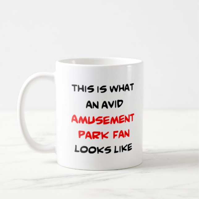amusement park fan, avid coffee mug (Left)