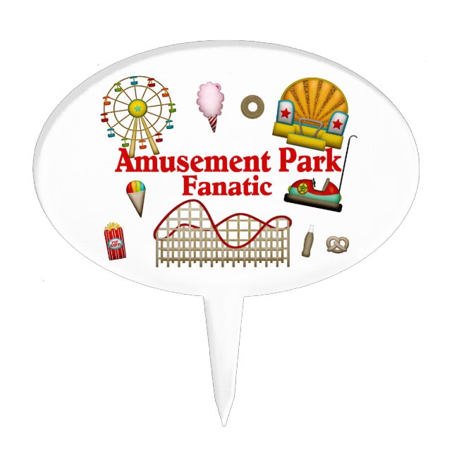 Amusement Park Fanatic Cake Topper (Front)