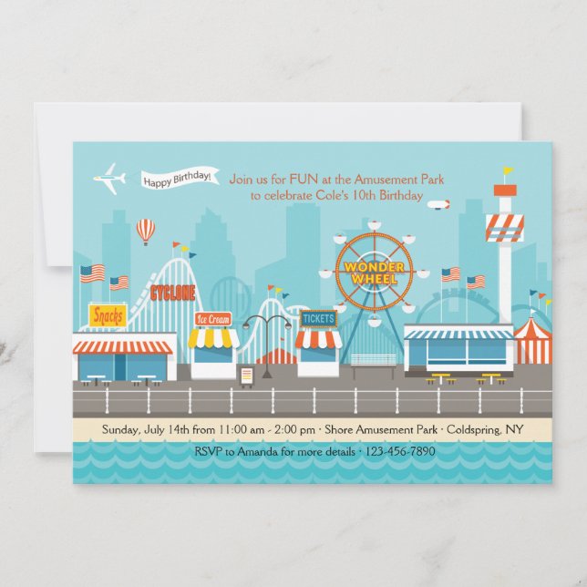Amusement Park Invitation (Front)