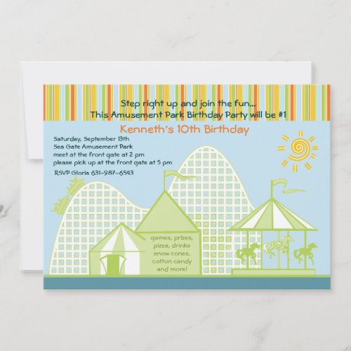 Amusement Park Invitation